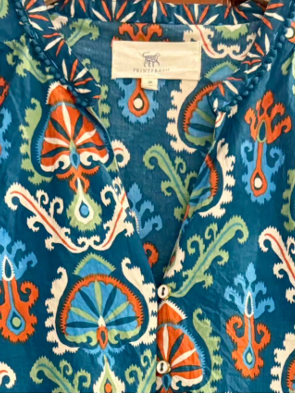 Printfresh Eclectic Ikat - Abigail Dress - Navy - Picture 7 of 7